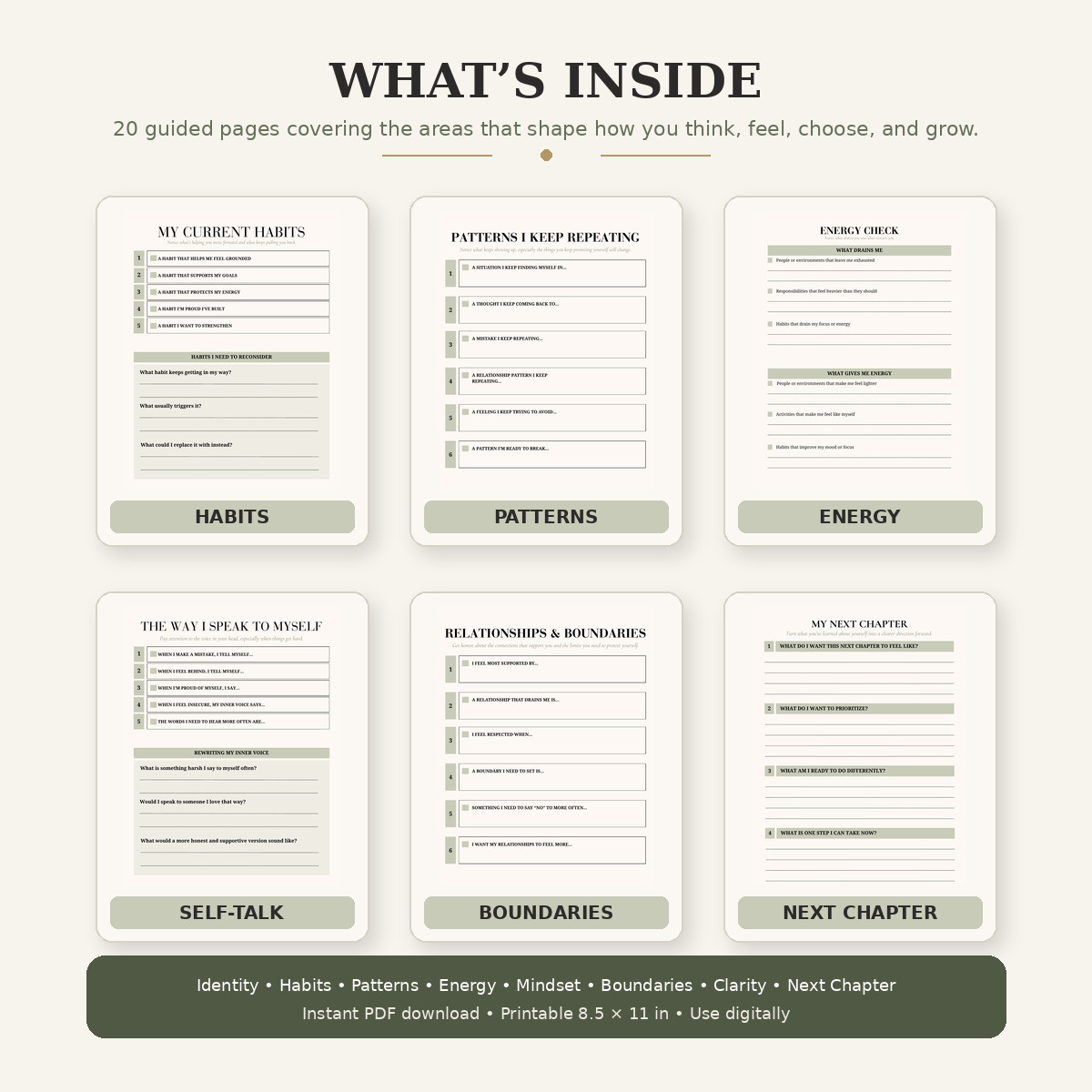 The Self-Discovery Journal: Guided Journal for Clarity, Identity & Personal Growth
